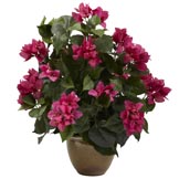 19 inch Artificial Bougainvillea in Ceramic Vase
