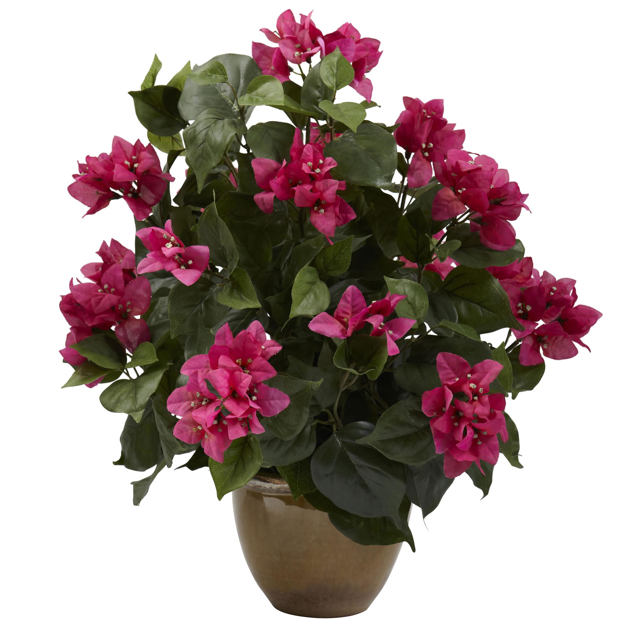 19 Inch Artificial Bougainvillea In Ceramic Vase