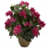 19 inch Artificial Bougainvillea in Ceramic Vase