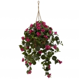 30 inch Wide Silk Bougainvillea Silk Hanging Basket