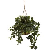 30 inch Wide Artificial Philodendron Hanging Basket