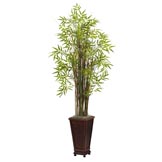 5.5 foot Artificial Grass Bamboo Plant in Decorative Planter