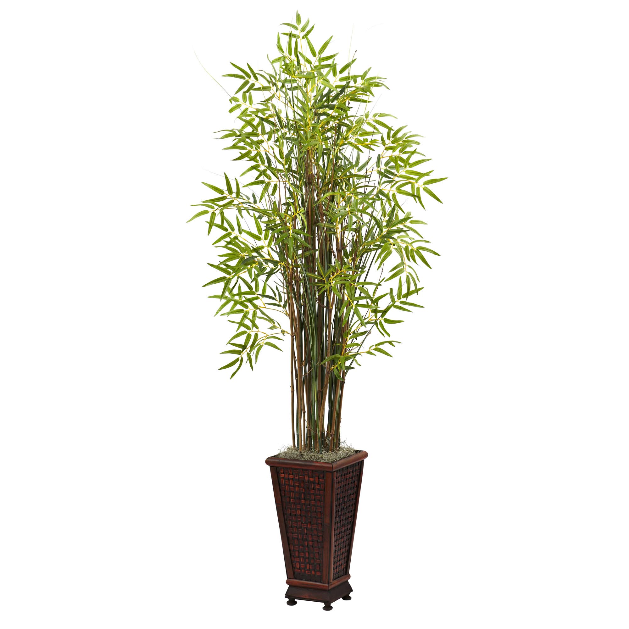 5.5 Foot Artificial Grass Bamboo Plant In Decorative Planter