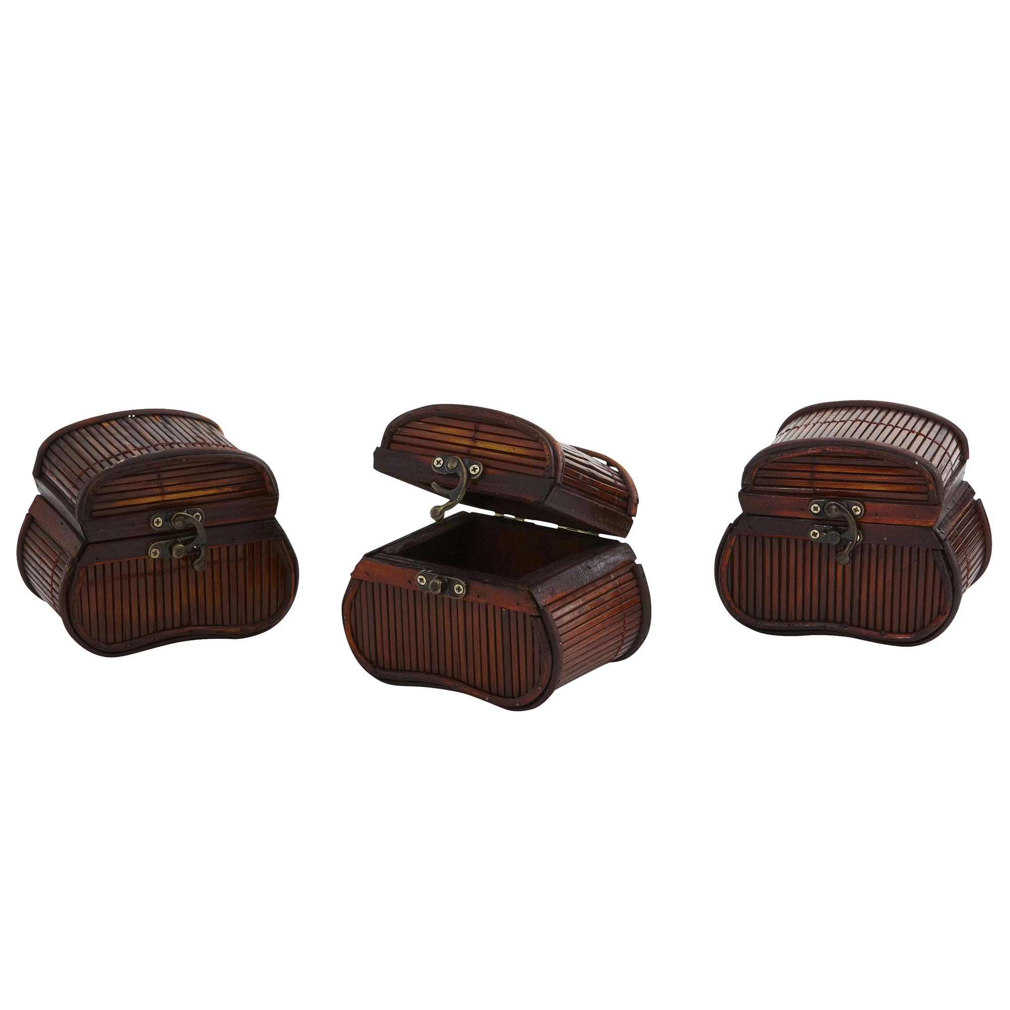 inch Bamboo Chests (Set of 3)