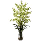 25 inch Silk Dancing Lady Orchid Arrangement in Vase