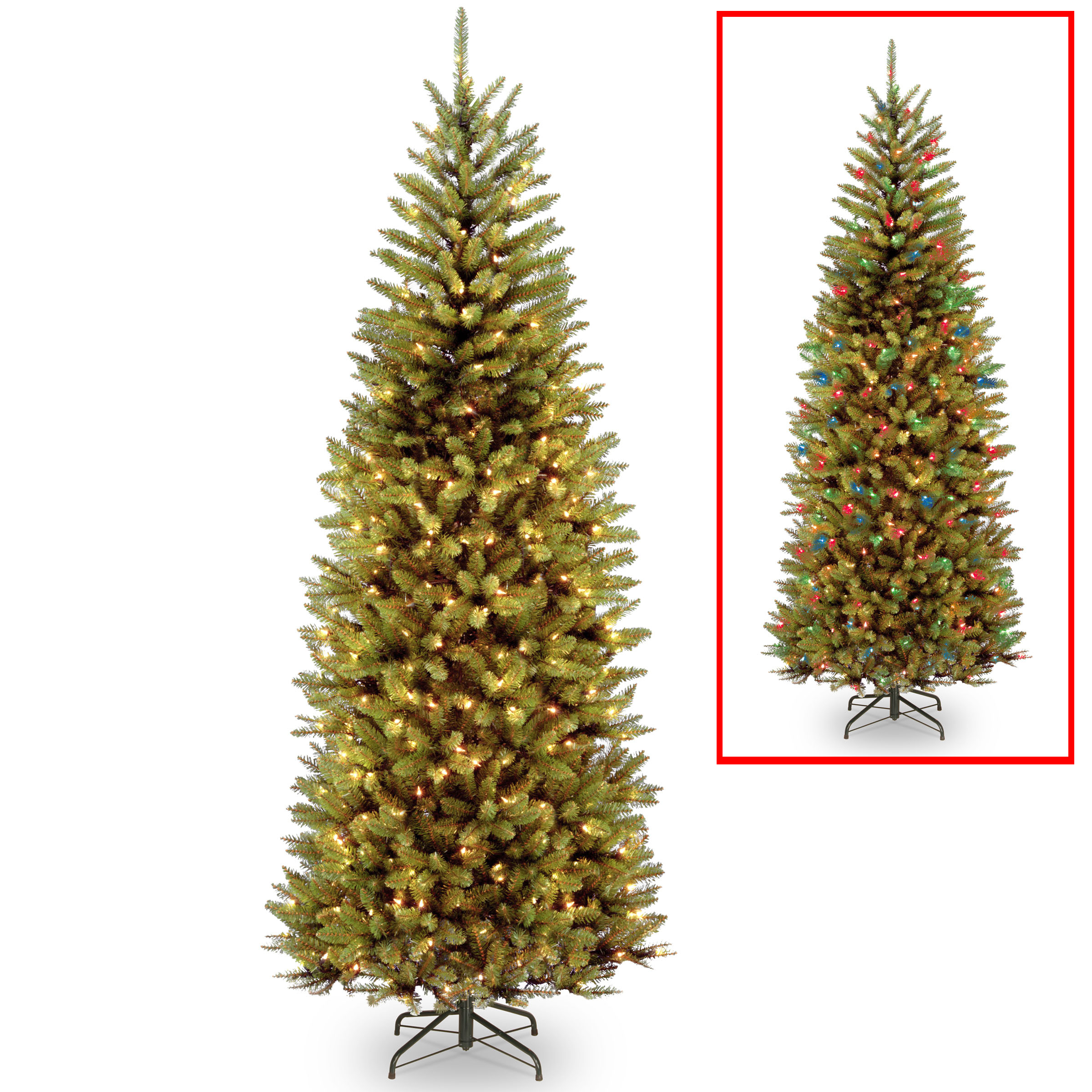 7.5 Foot Kingswood Fir Slim Tree: Dual Color Leds