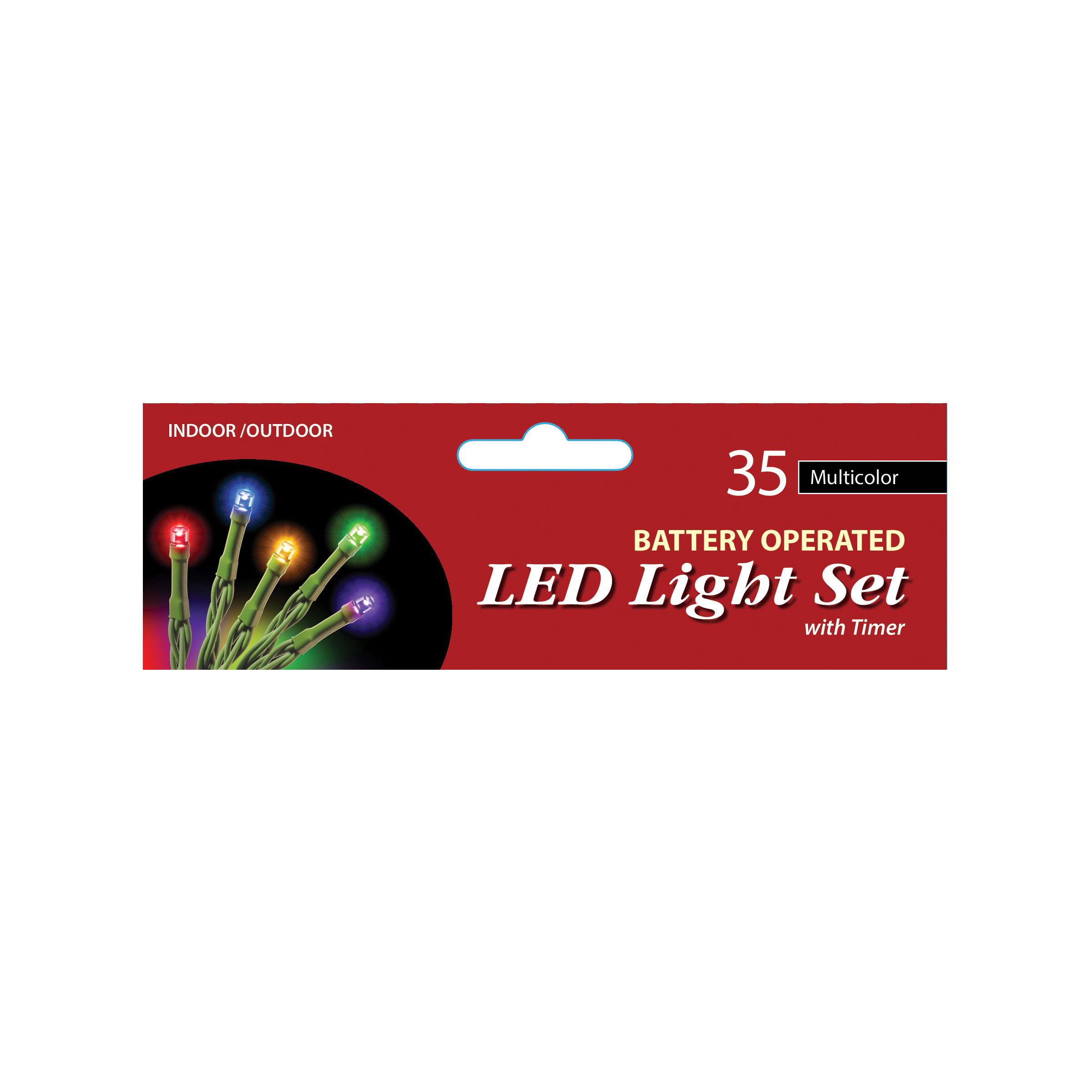 35 Bulb Battery Operated Led Lights Set: Multi-colored