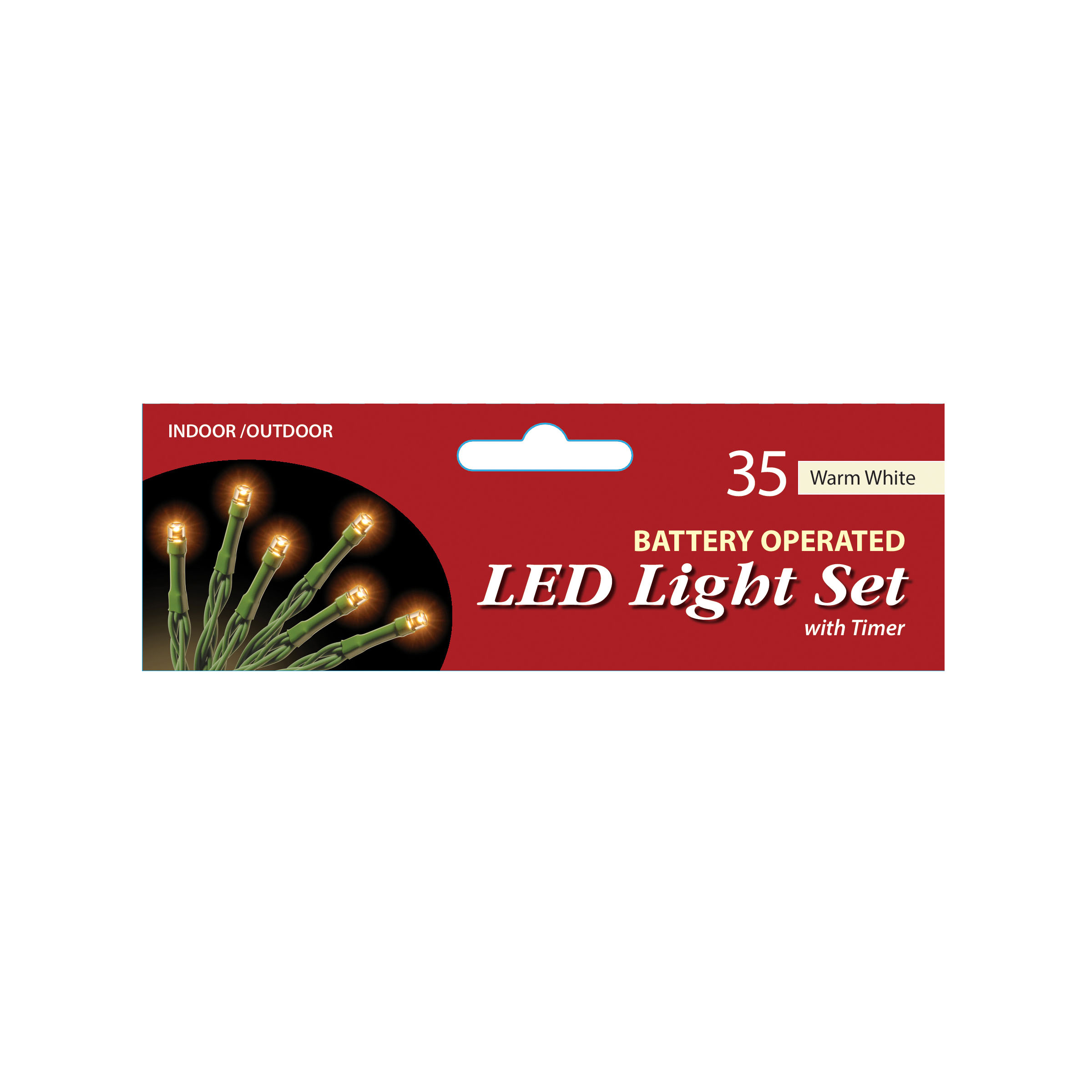35 Bulb Battery Operated Led Lights Set: Clear