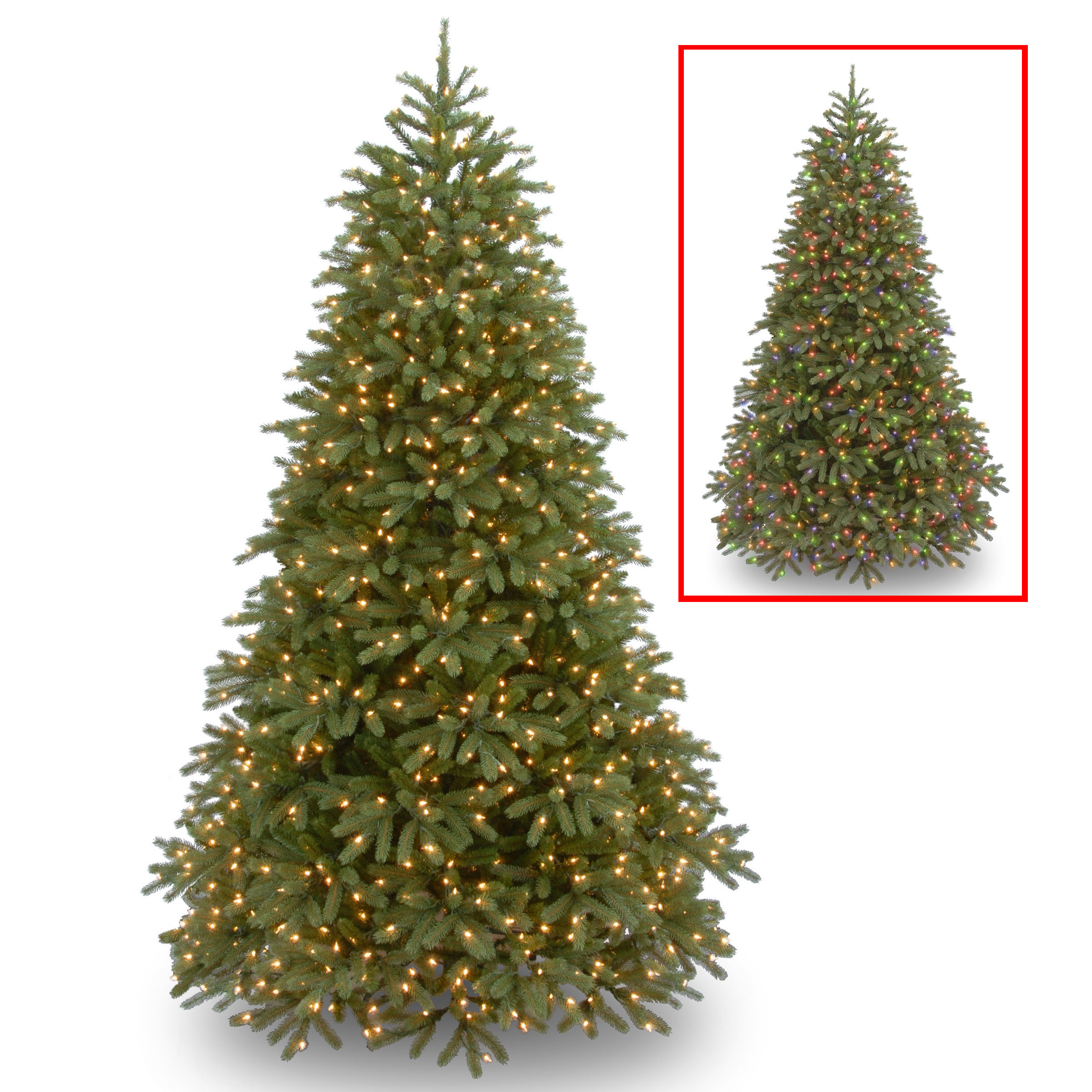 7.5 Foot Pe/pvc Jersey Fraser Fir Medium Tree: Dual Color Leds