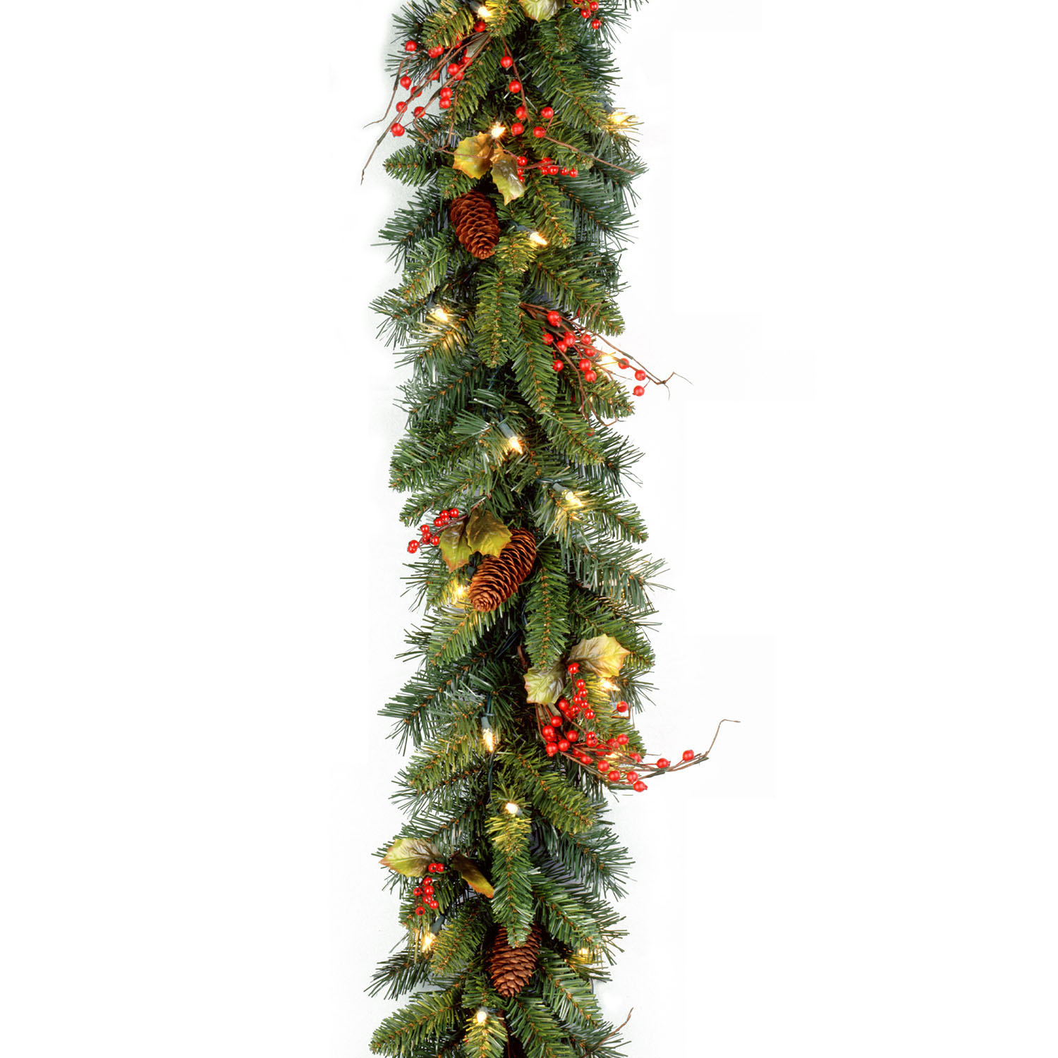 9 Foot X 10 Inch Classical Collection Garland: Berries/cones/holly/lights