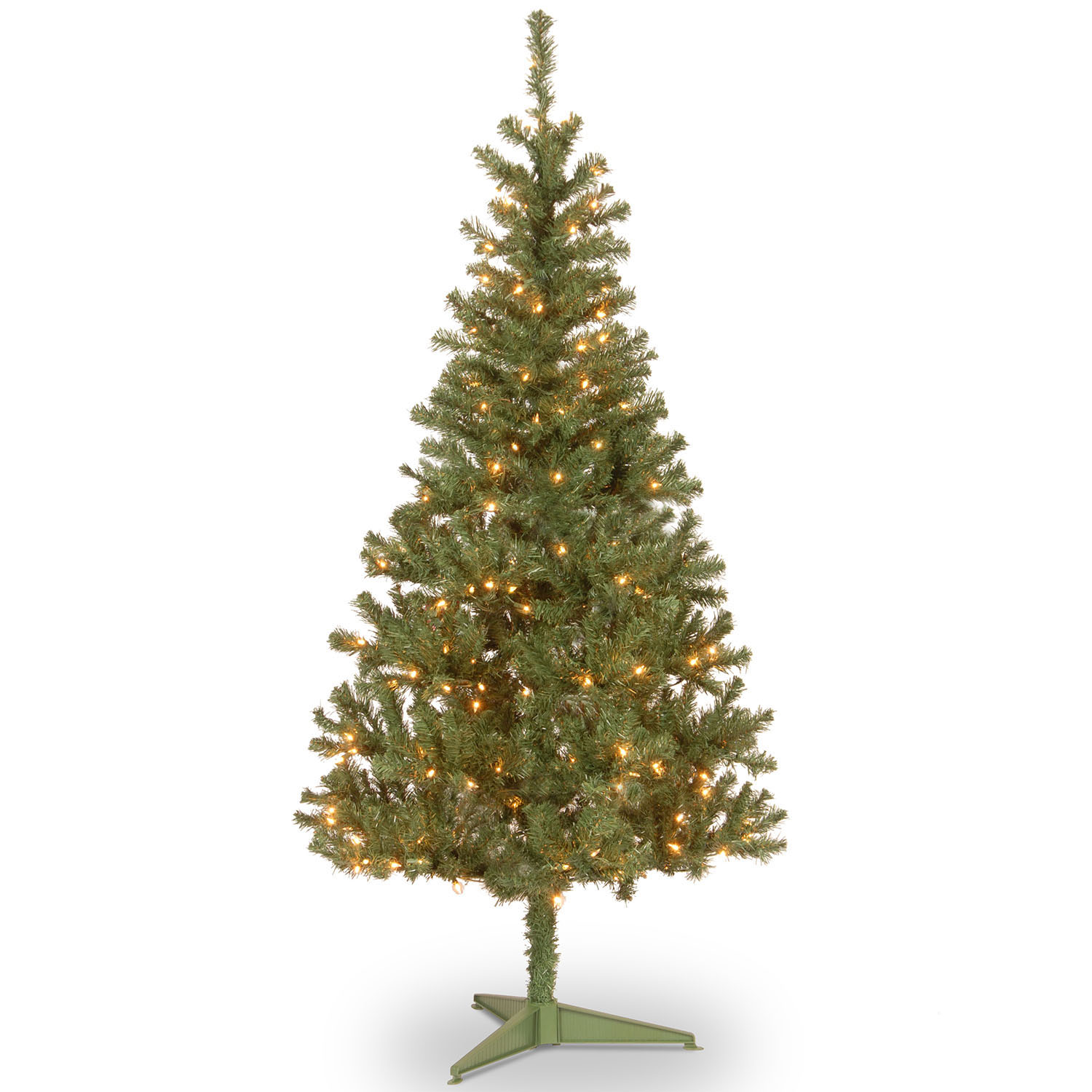 6 Foot Canadian Fir Wrapped Christmas Tree: Clear Lights