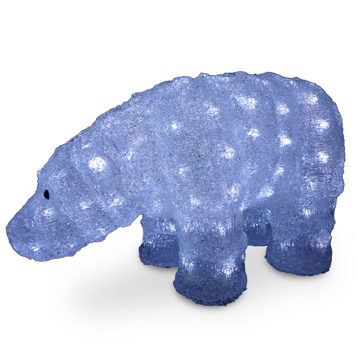 8 Inch Acrylic Bear Figurine: Led Lights