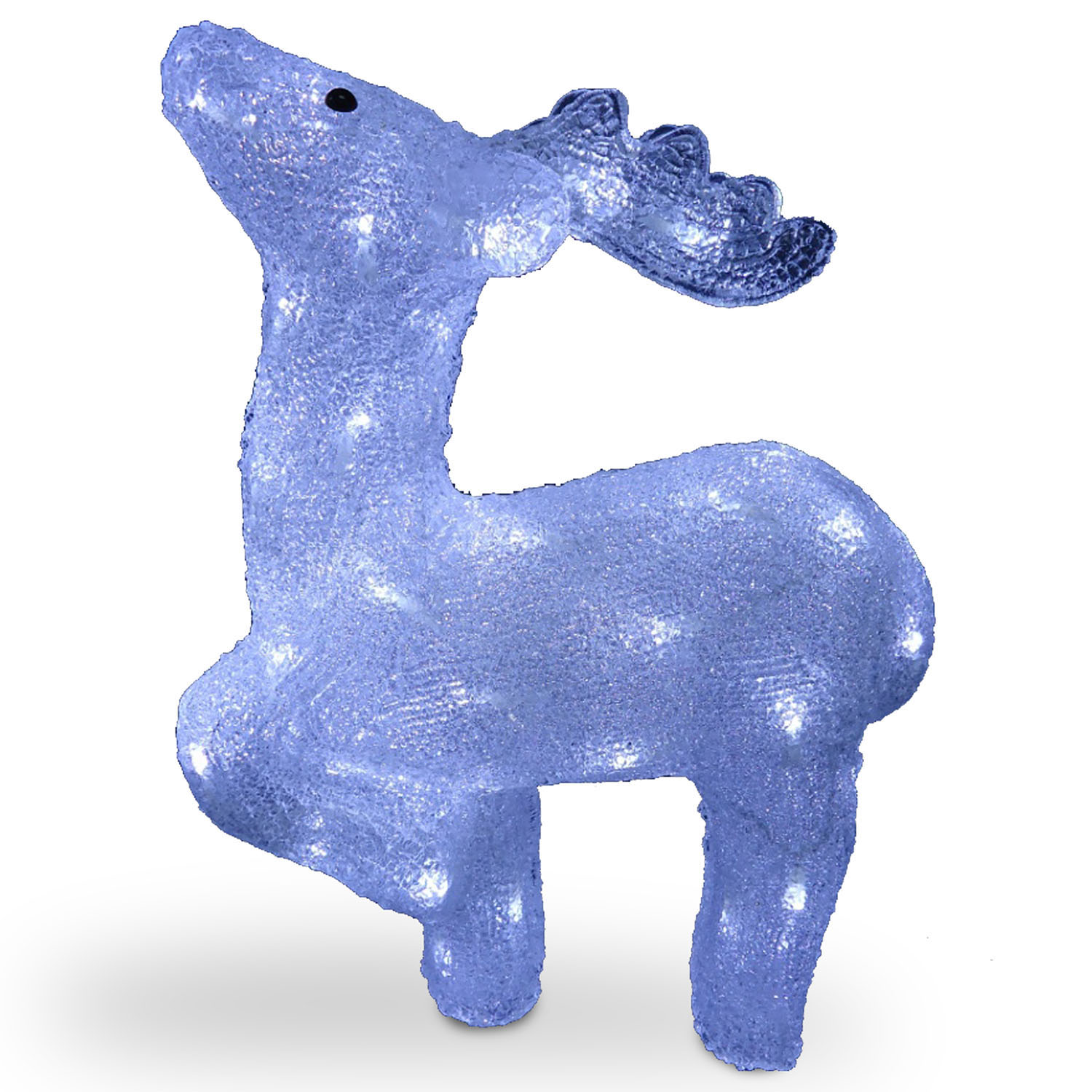 17 Inch Acrylic Standing Deer Figurine: Led Lights