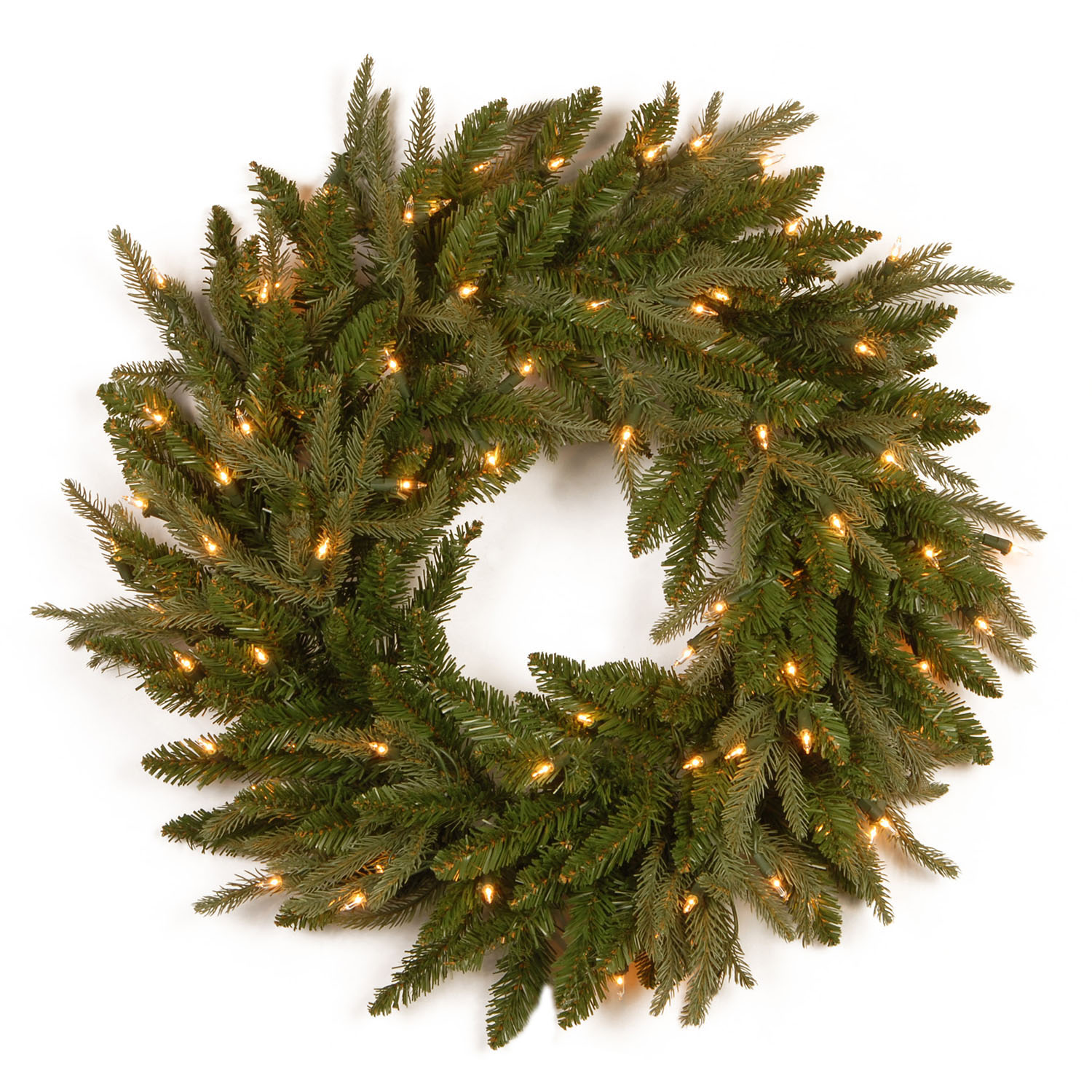 24 Inch Fraser Wreath: 70 Clear Lights