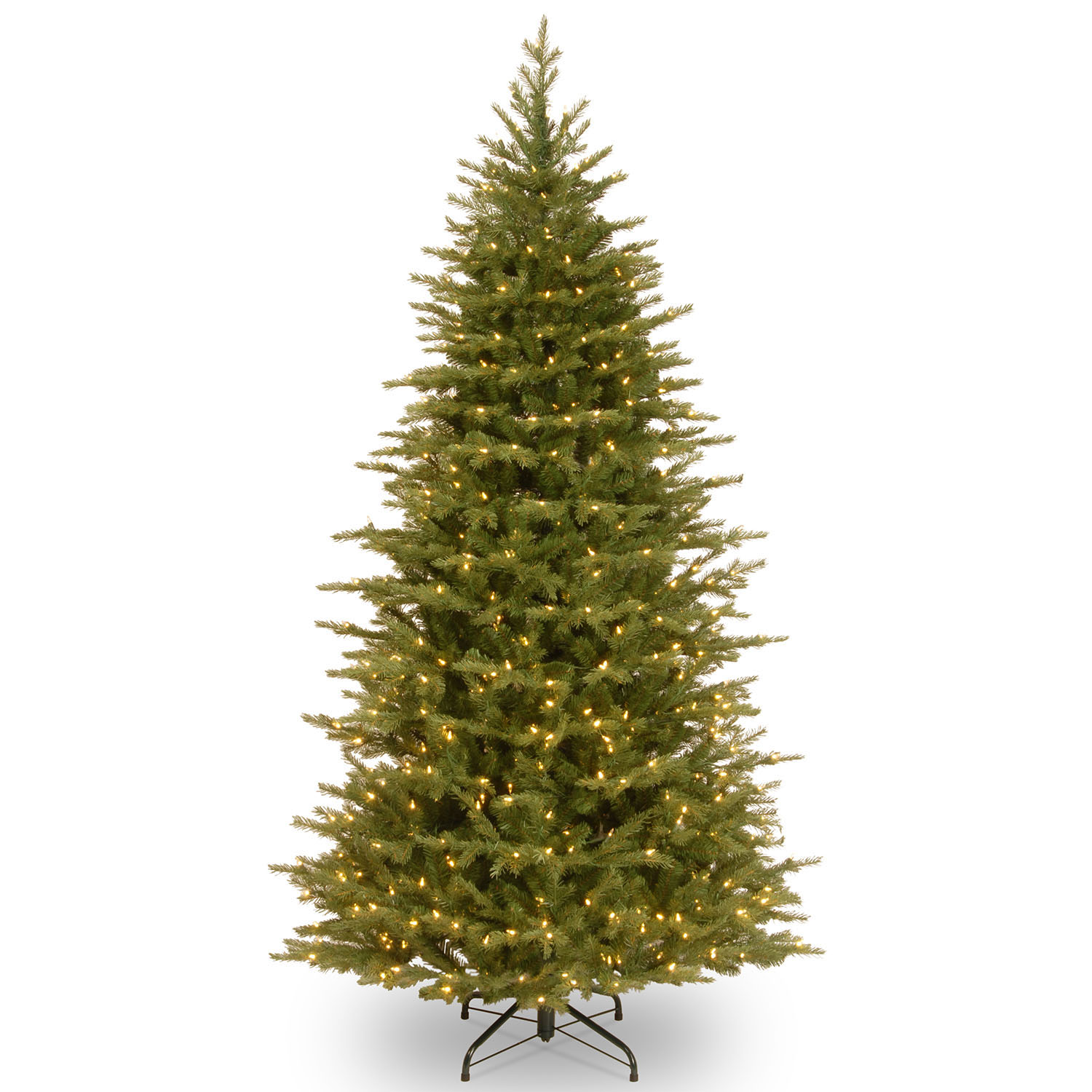 7.5 Foot Pe/pvc Nordic Spruce Slim Tree: 750 Clear Lights
