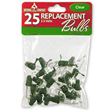 25 Clear Replacement Bulbs in Bag: 2.5 Volts