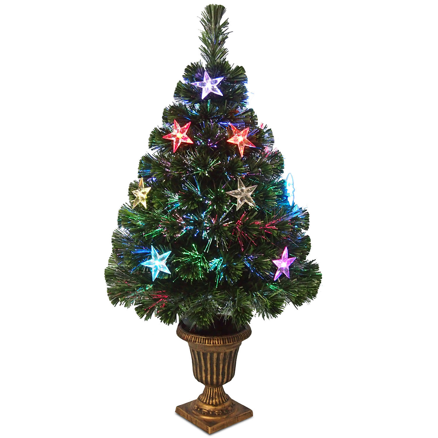 National Tree Company 36 inch Fiber Optic Evergreen Firework Tree