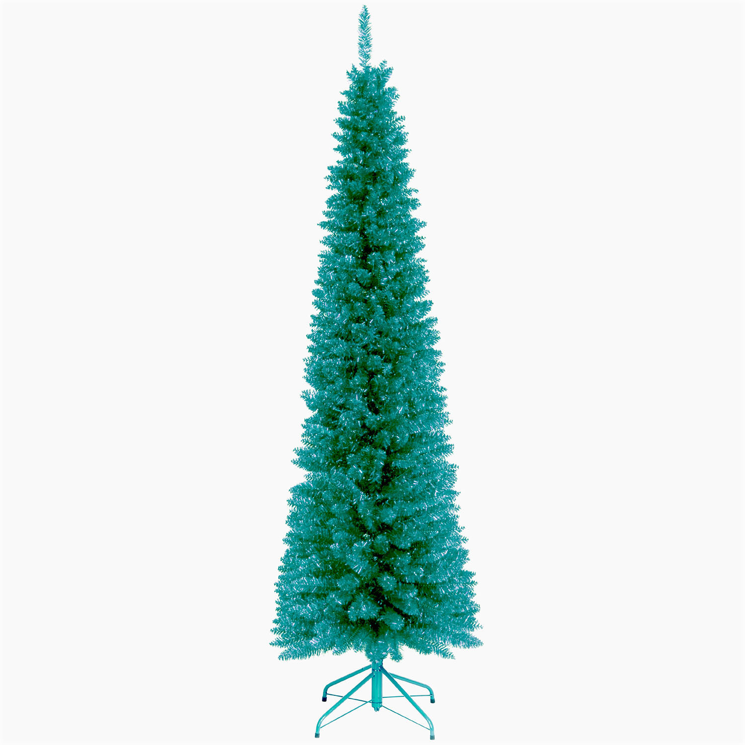 National Tree Company 6 foot Turquoise Tinsel Tree Unlit TT3371460