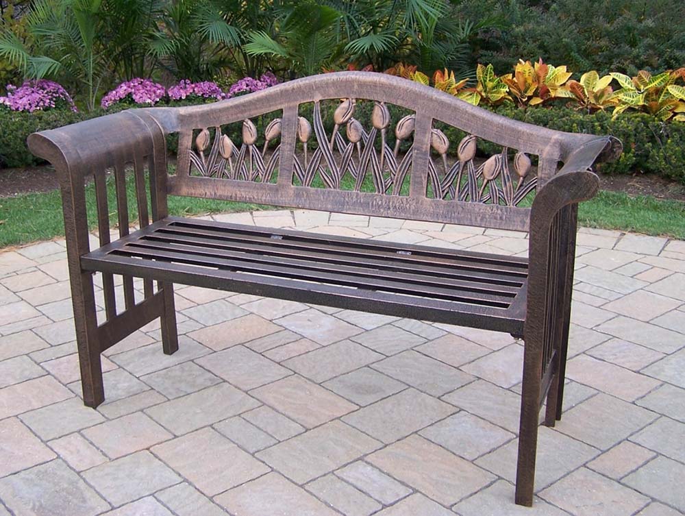 Tulip Cast Aluminum Royal Bench