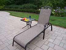 Chaise Lounge Chair and Square Side Table Set