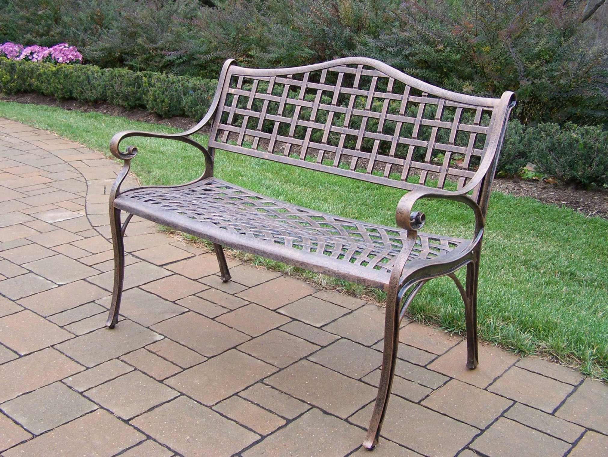 Elite Cast Aluminum Settee Arm Bench