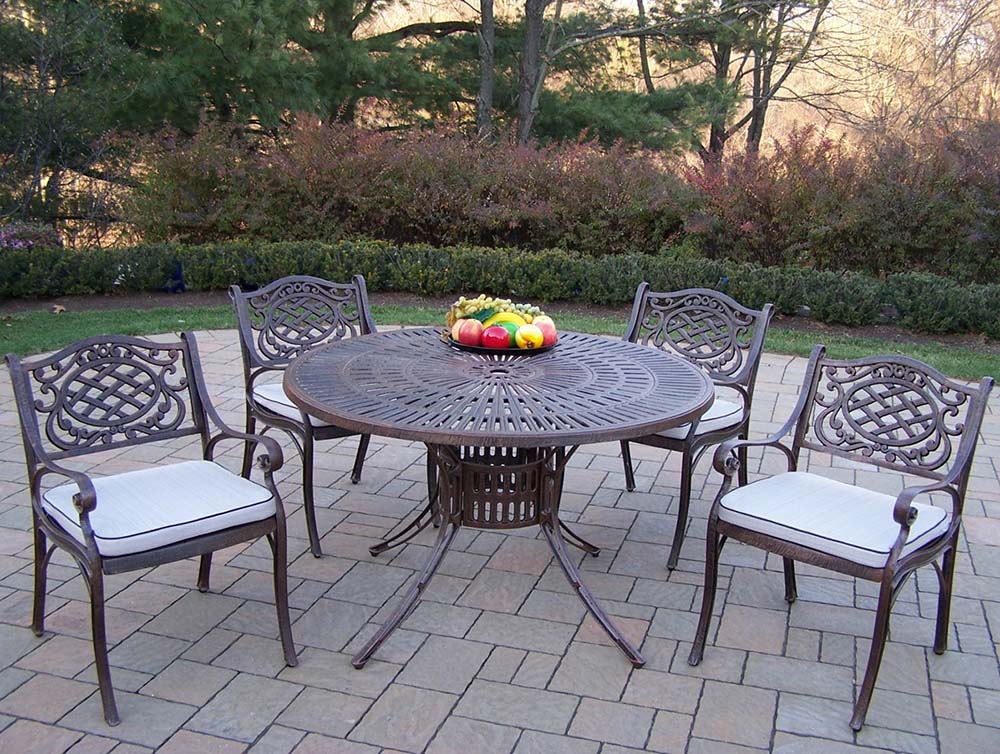 Sunray 48 inch Mississippi 5pc Dining Set w/ Cushions