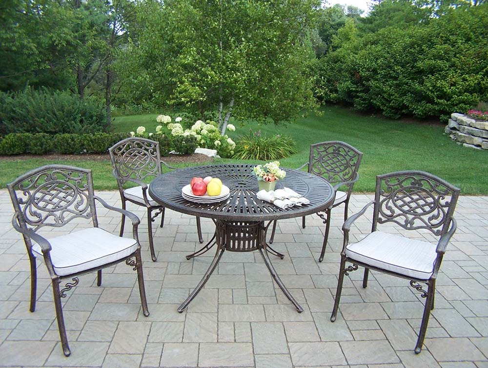 Sunray 48 inch Mississippi 5pc Dining Set w/ Cushions