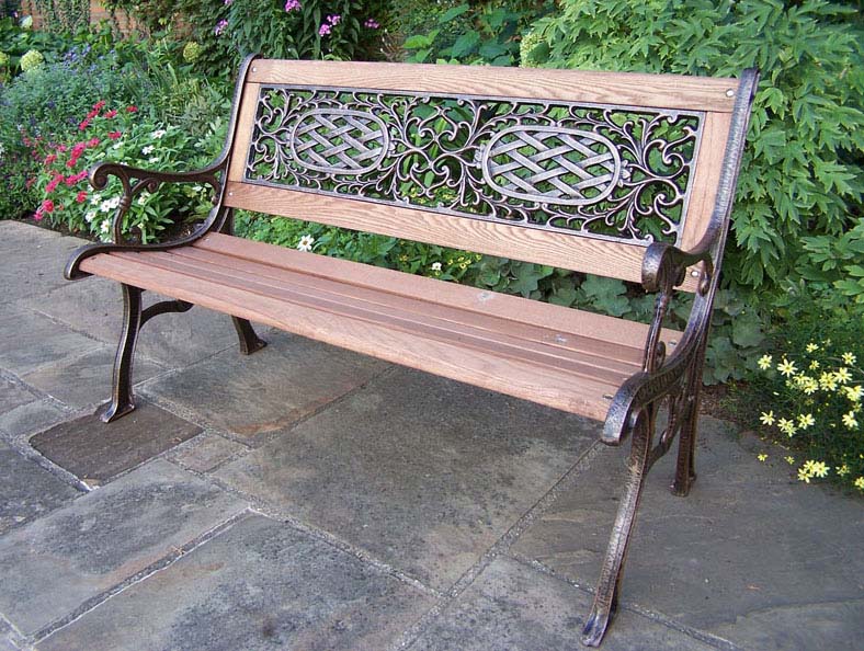 Mississippi Cast Iron and Wood Back Arm Bench