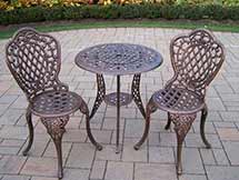 Mississippi Cast Aluminum 3pc Bistro Set