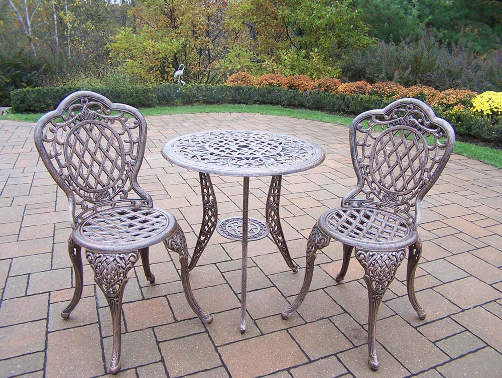 Mississippi Cast Aluminum 3pc Bistro Set