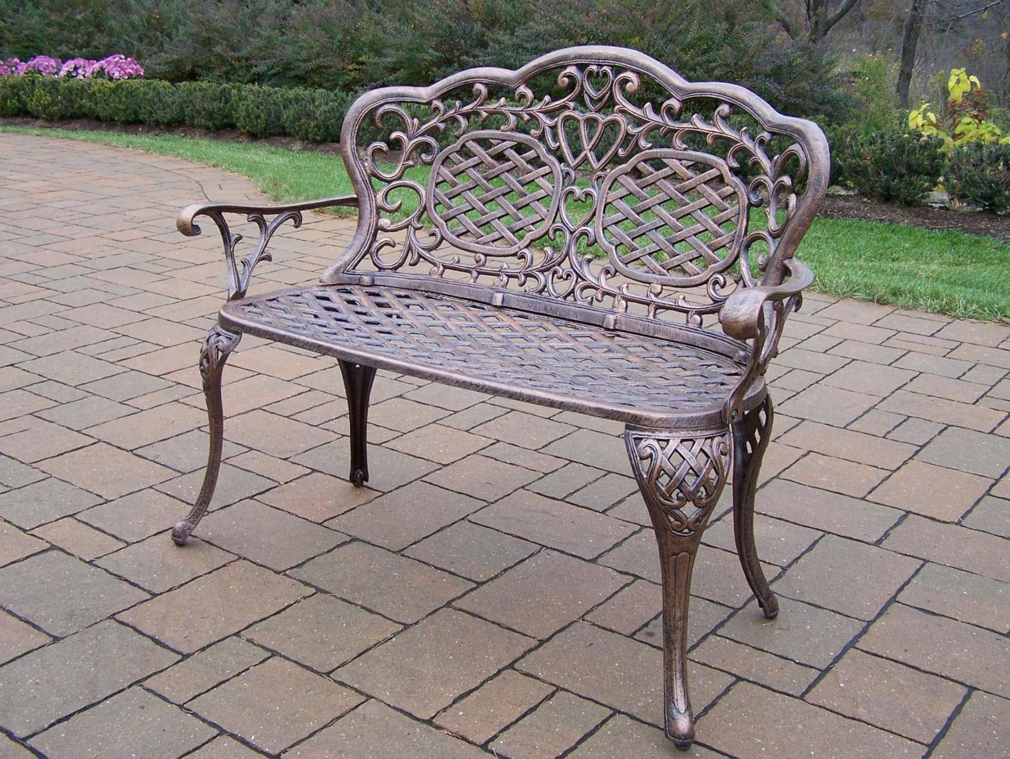 Mississippi Cast Aluminum Love Seat Bench