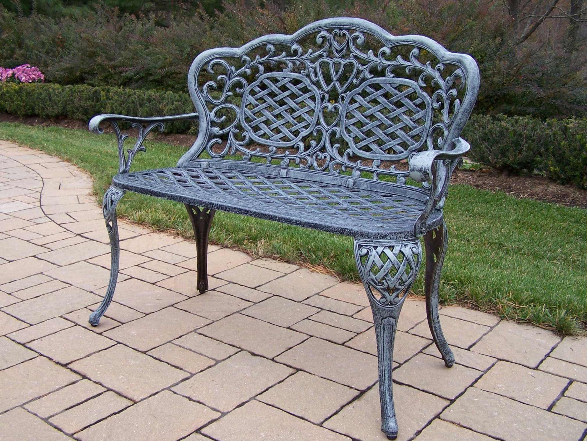 Mississippi Cast Aluminum Love Seat Bench