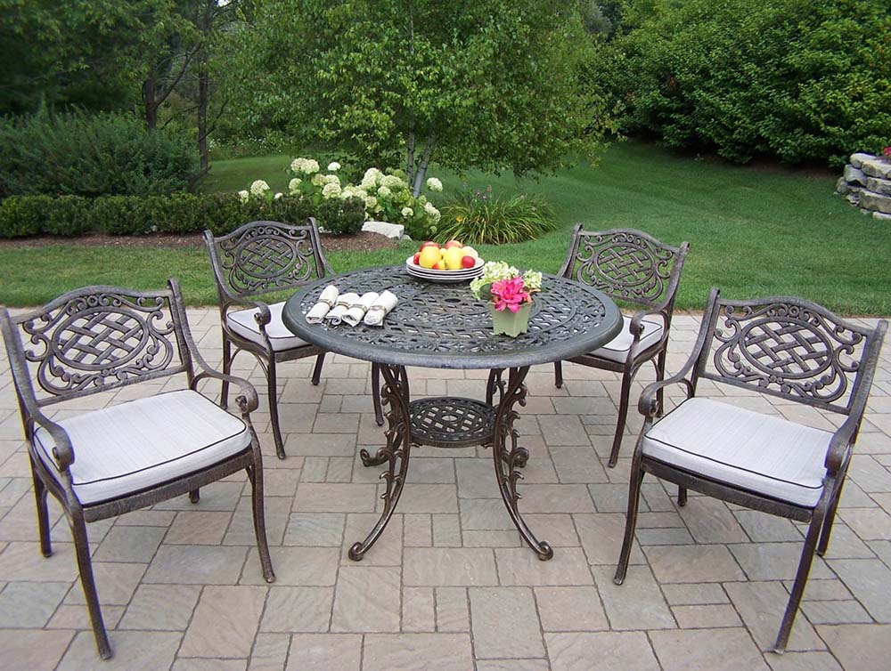Mississippi 42 inch 5pc Patio Dining Set w/ Cushions