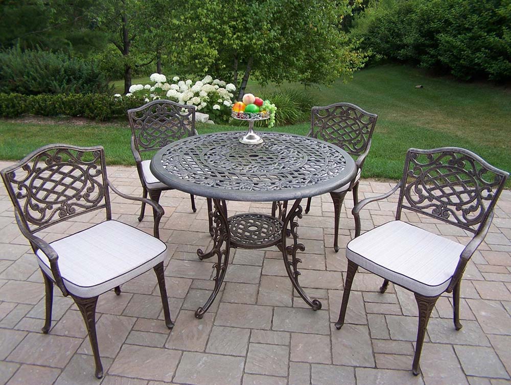 Mississippi Cast Aluminum 42 inch 5pc Patio Dining Set