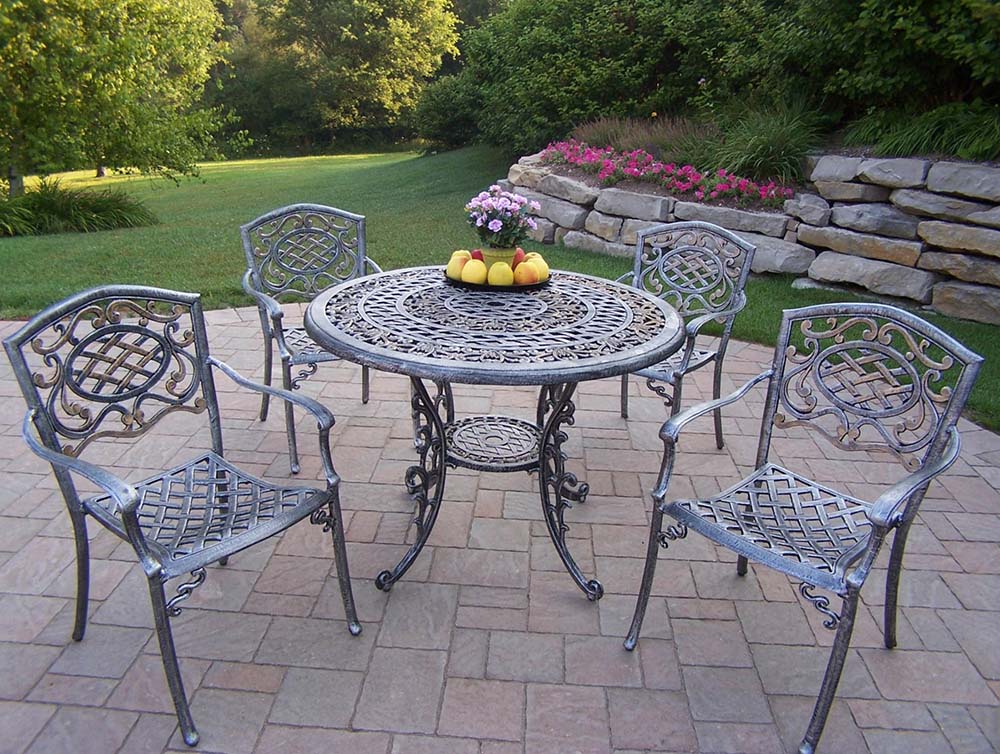 Mississippi Cast Aluminum 42 inch 5pc Patio Dining Set