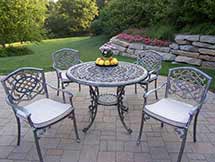 Mississippi 42 inch 5pc Patio Dining Set with Cushions