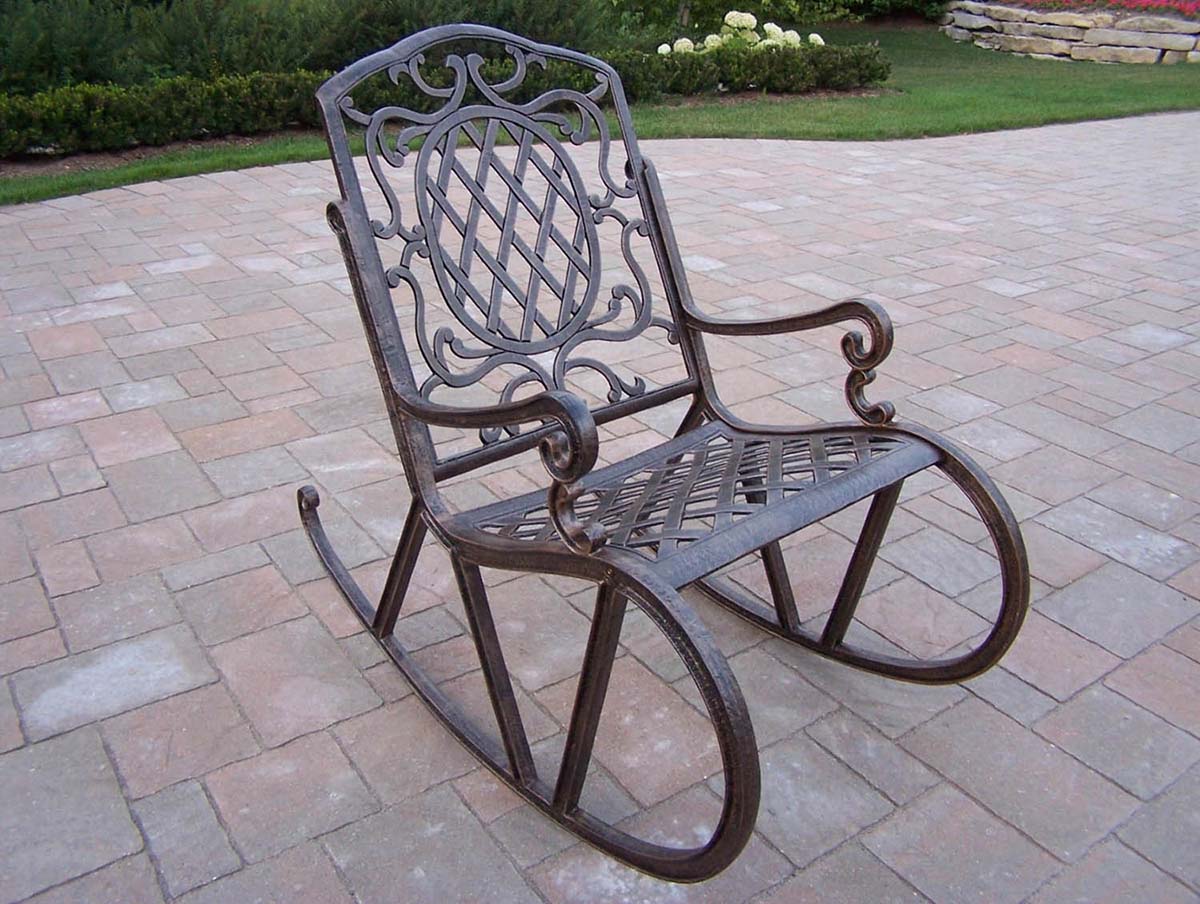 Mississippi Cast Aluminum Outdoor Porch Rocking Chair