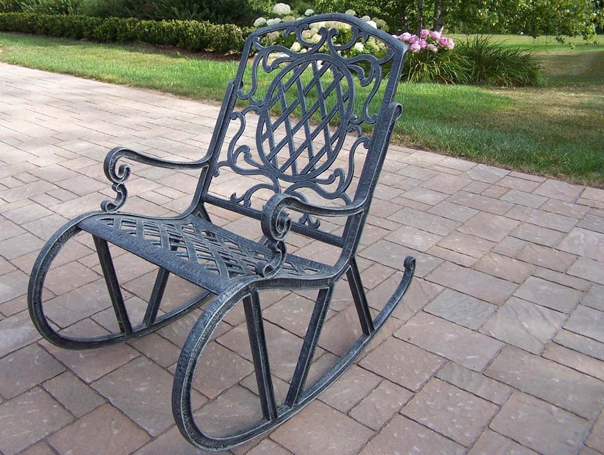 Mississippi Cast Aluminum Outdoor Porch Rocking Chair