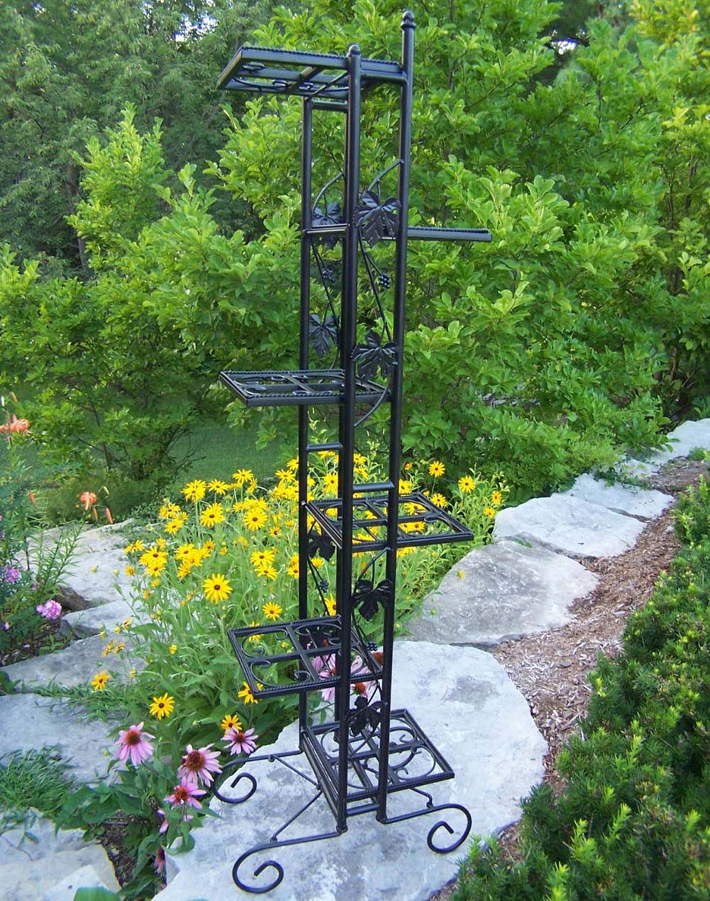 Wrought Iron 6 Level Plant Stand