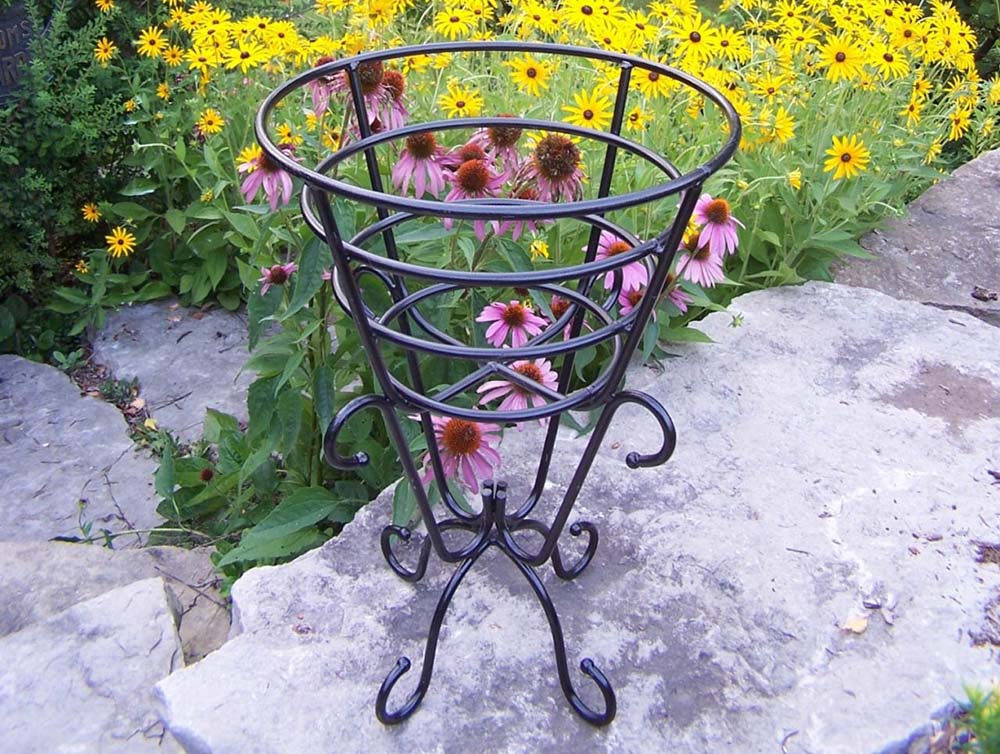 Oakland Living Cast Iron Cone Plant Stand 6027BK