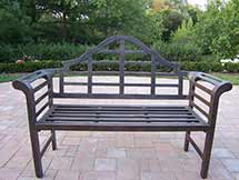 Cast Aluminum King Louis Bench
