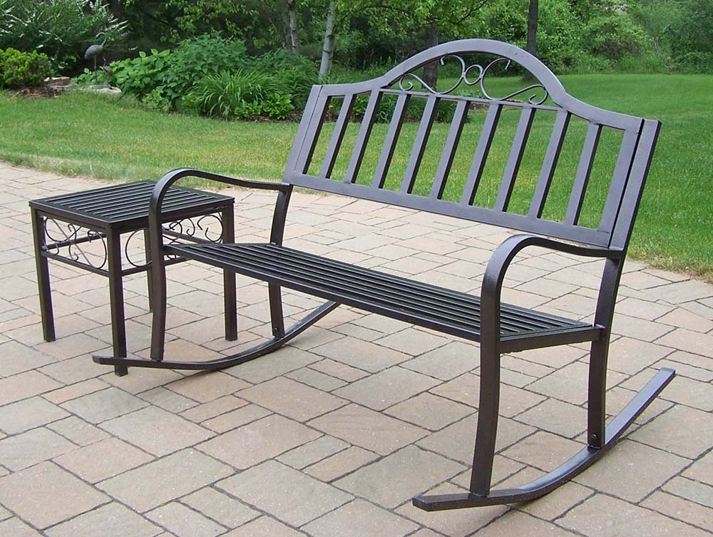 Rochester 2pc Outdoor Rocker Bench Set