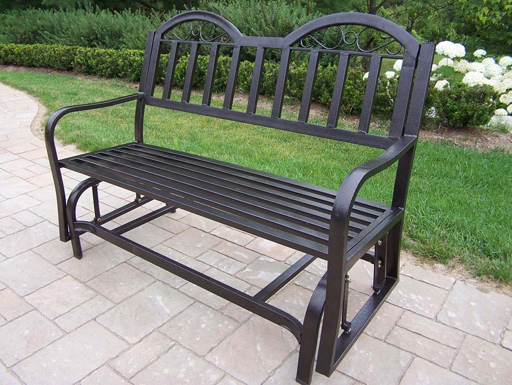 Rochester Tubular Iron Outdoor Glider Bench