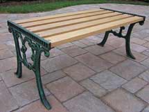 Cast Iron and Wood Coffee Table