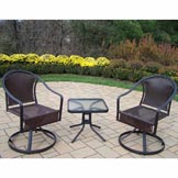 Black Tuscany 3pc Swivel Set Side Table