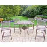 Elite 5 pc Bar Set: Table, 4 Bar Stools