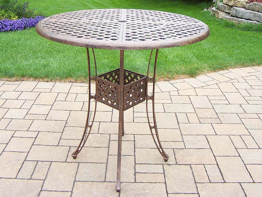 Elite inch Antique Bronze Cast Aluminum Table