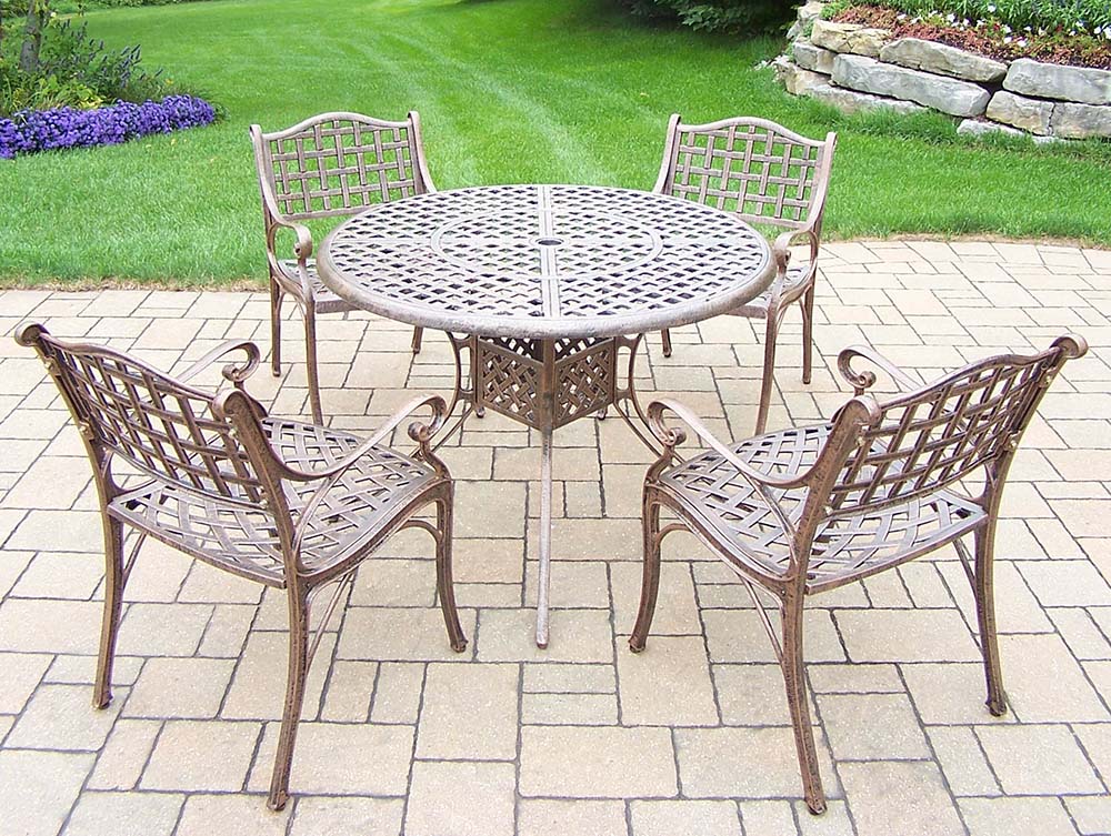 Elite 5pc Set With 42 Inch Table, 4 Chairs