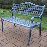 Verdi Grey Elite Cast Aluminum Settee Bench