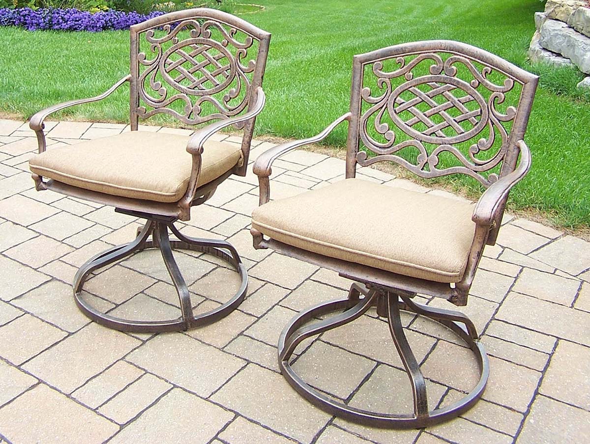 Mississippi Swivel Rockers With Tan Cushions (set Of 2)